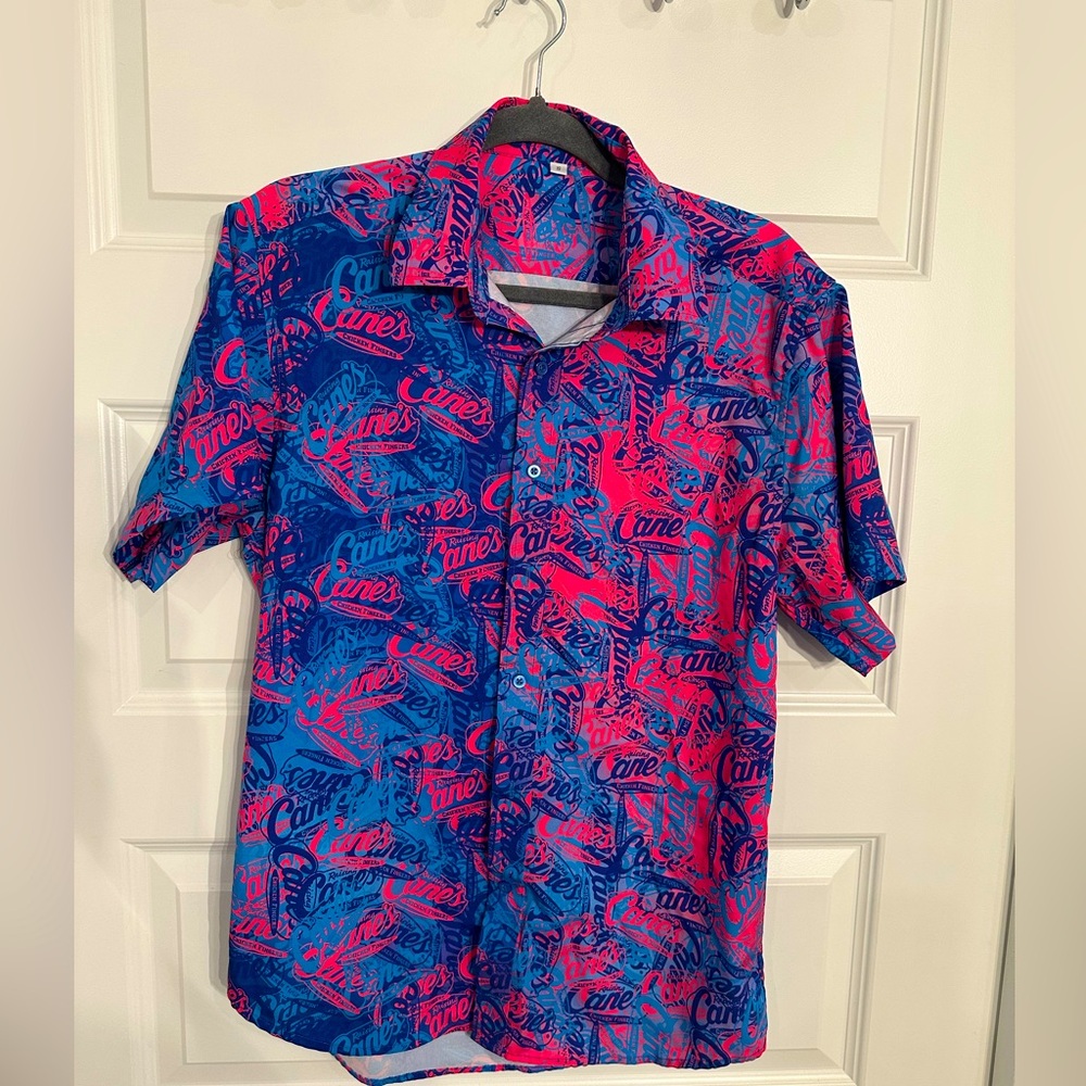 Vibrant Blue and Pink Men's Shirt